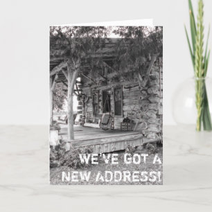 Grappige verandering adres Housewarming Cottage Ca Aankondiging