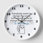 Grappige verandering toilet papier roll badkamer (Voorkant)