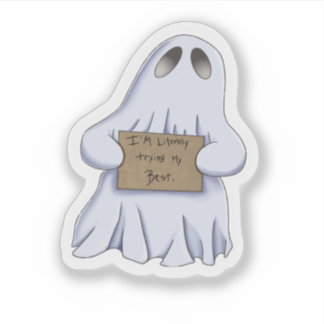 Grappige Verdrietige Geest Sticker