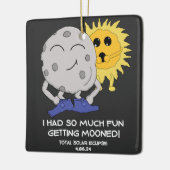 Grappige Verduistering 2024 Getting Mooned Joke Keramisch Ornament (Links)