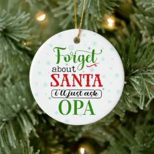 Grappige Vergeet Sinterklaas OPA Kerst Ornament