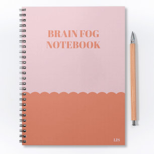 Grappige Vergeetachtige Hersenen Mist Citaat Roze Notitieboek