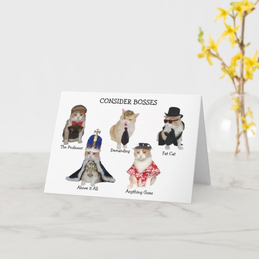 Grappige verjaardag baas kaart (Gele Bloem)