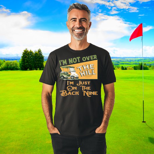 Grappige verjaardag boven de golfbaan t-shirt