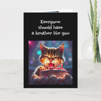 Grappige Verjaardag Broer Kat Dieren Humor Kaart