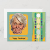 Grappige Verjaardag Dame Retro Briefkaart (Voorkant / Achterkant)