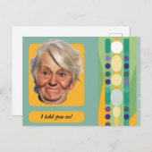 Grappige Verjaardag Dame Retro Briefkaart (Voorkant / Achterkant)