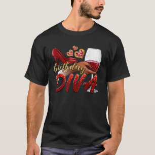 Grappige verjaardag Diva Happy Birthday Hakken en T-shirt