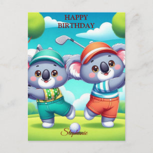 Grappige Verjaardag Golfbal Liefhebbers Briefkaart