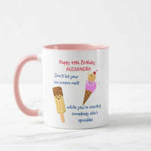 Grappige Verjaardag Ice Cream Sprinkles Humor Kawa Mok
