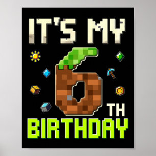 Grappige Verjaardag Jongen Het Is Mijn 6e Verjaard Poster