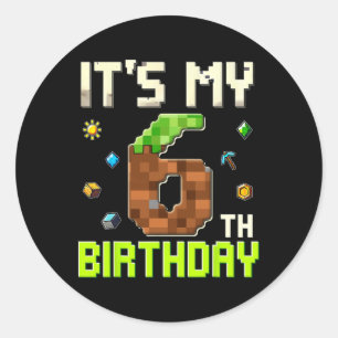 Grappige Verjaardag Jongen Het Is Mijn 6e Verjaard Ronde Sticker