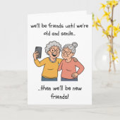 Grappige Verjaardag Kaart - Oud & Seniel (Gele Bloem)