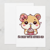 Grappige Verjaardag Kaart - Schattigee en speelse (Voorkant / Achterkant)