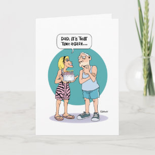 Grappige verjaardag Kaart voor papa