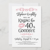 Grappige verjaardag kussen haar decennium afscheid kaart (Voorkant)