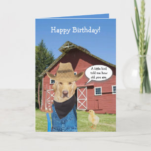 Grappige verjaardag Lab Farmer Kaart