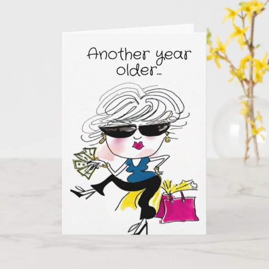 Grappige Verjaardag Omdat Je Fabulous Bent Kaart (Gele Bloem)