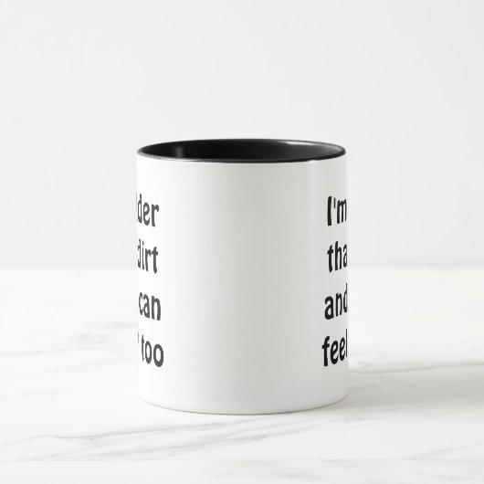 grappige verjaardag ouder dan vuile koffiebeker mok (Midden)