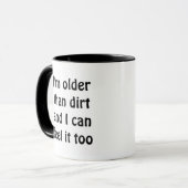 grappige verjaardag ouder dan vuile koffiebeker mok (Voorkant links)