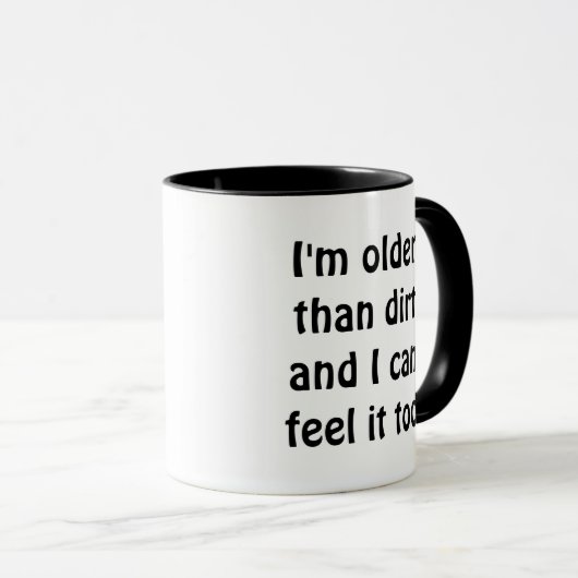 grappige verjaardag ouder dan vuile koffiebeker mok (Voorkant rechts)