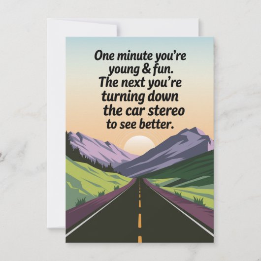 Grappige Verjaardag Ouder Worden Zachter Zetten va Kaart (Voorkant)