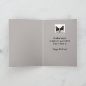 Grappige Verjaardag Ouderdom Over The Hill, Cat Hu Kaart (Binnen)