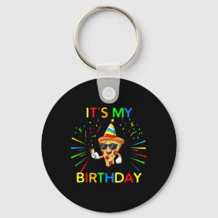 Grappige verjaardag pizza feest citaat sleutelhanger
