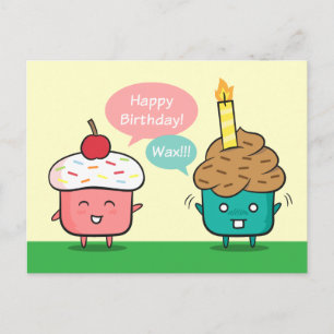 Grappige Verjaardag - Problemen met Cupcake Kaars Briefkaart