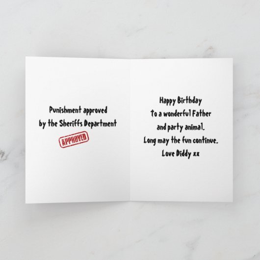 Grappige Verjaardag  Retro Humor Gezocht Foto Kaart (Binnen)