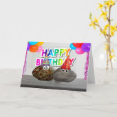 Grappige verjaardag Rocks Celebration Verjaardag Kaart (Gele Bloem)