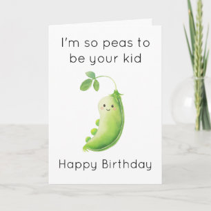 Grappige Verjaardag uit Kind - Schattigee erwten P Kaart