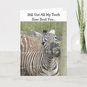 Grappige Verjaardag van de Zebra Kaart