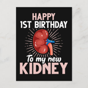 Grappige verjaardag van niertransplantatie briefkaart