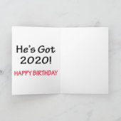 Grappige verjaardag van Trump 2020 Kaart (Binnen)