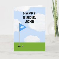 Grappige verjaardag voor golfer