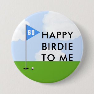 Grappige verjaardag voor golfer ronde button 7,6 cm
