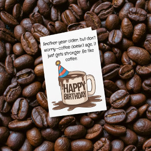 Grappige verjaardags koffiekop kaart: prachtige we kaart
