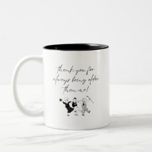 Grappige verjaardagscadeaus voor vrienden en broer tweekleurige koffiemok