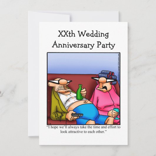 Grappige verjaardagsfeest uitnodiging (Voorkant)