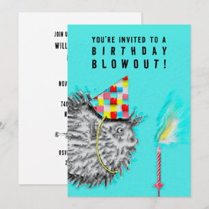 Grappige verjaardagsfeest uitnodiging