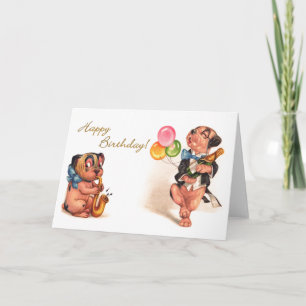 Grappige verjaardagshonden kaart