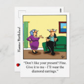 Grappige verjaardagskaart briefkaart (Voorkant / Achterkant)