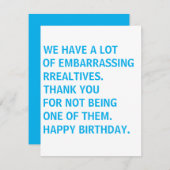 Grappige verjaardagskaart, Gefeliciteerd met je ve Notitiekaartje (Voorkant / Achterkant)