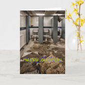 Grappige verjaardagskaart kaart (Gele Bloem)