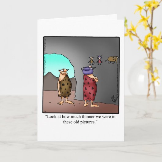 Grappige verjaardagskaart met humor kaart (Gele Bloem)