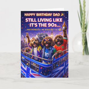 Grappige Verjaardagskaart Vader Hond 90s Cockapoo Kaart