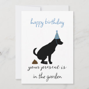 Grappige verjaardagskaart van de hond, verjaardag kaart