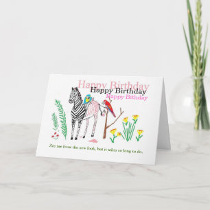 Grappige verjaardagskaart voor haar. kaart