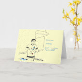 Grappige verjaardagskaart voor hem kaart (Gele Bloem)